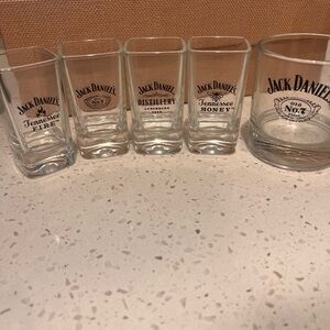 Jack Daniels Whiskey Glass Set (5) piece